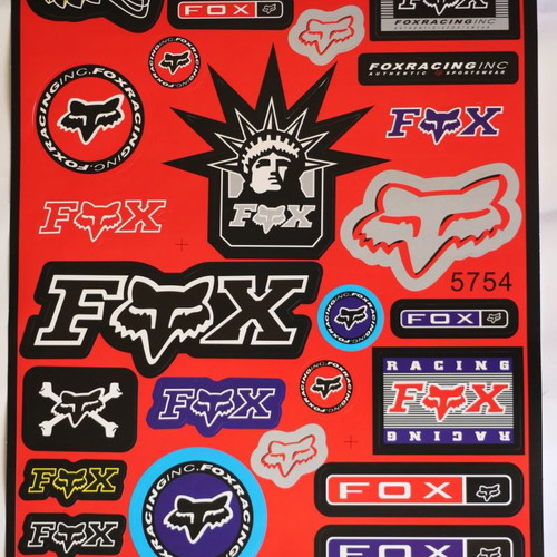 Fox Vynil Stickers BB142 motorcycle club new, size 42x28cm