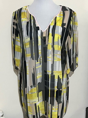 Dina muslin blouse and two tops set size XL like new, black and blue