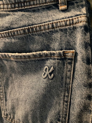 Karavan Jean παντελόνι ψηλό μέσο σαν καινούργιο, μέγεθος 28, μπλε