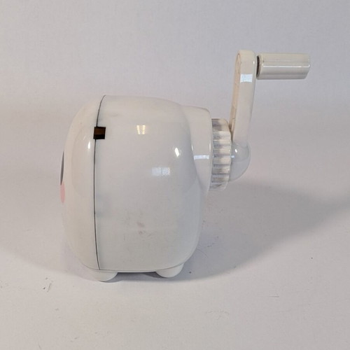 Sharpener with crank used with free pencil