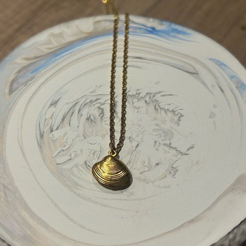 Shell necklace new with clasp, chain length 22.5cm