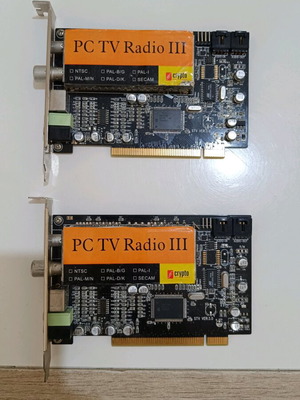 TV and radio cards used, pack of 2