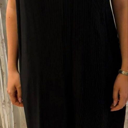 Regalinas pleated black dress like new, size S