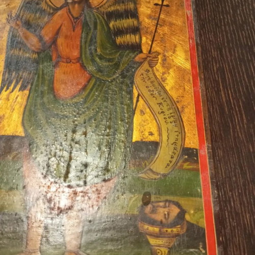 Icon of Saint John the Baptist used, 30×22 cm, over 100 years old