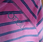 O'Neill vintage thick warm hoodie pink with blue stripes