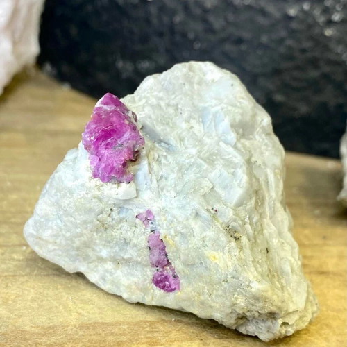 Natural rare raw ruby specimen in feldspar new
