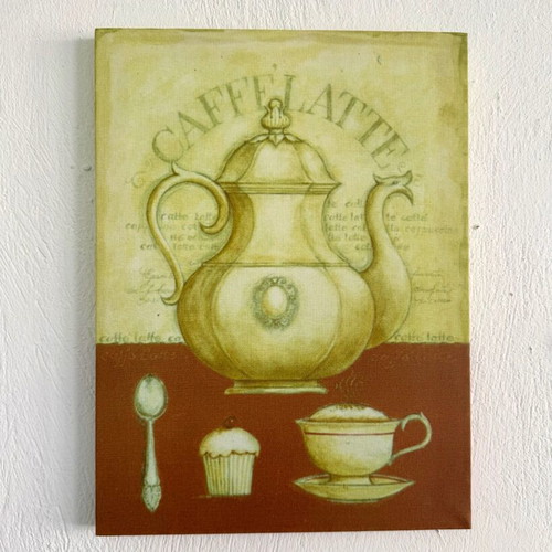 Canvas print Caffe Latte vintage aesthetic new