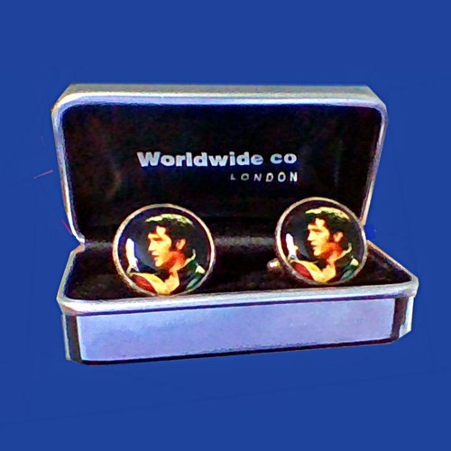 Elvis Presley cufflinks, London 80s, authentic
