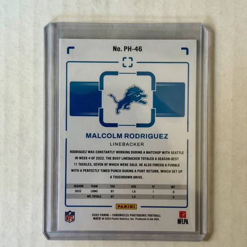 2022 Panini Chronicles #PH-46 Malcolm Rodriguez Photogenic Card new
