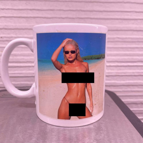 Set of 2 spicy humorous mugs used for coffee