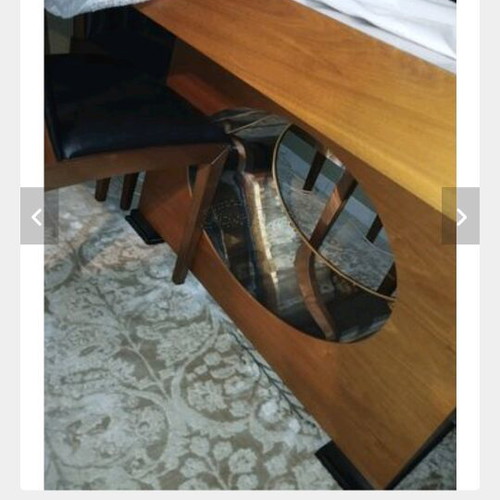 Living room furniture like new solid wood with dining table and 6 chairs