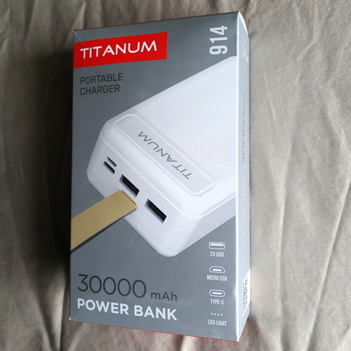 Powerbank TITANUM 914 White 30000mAh new