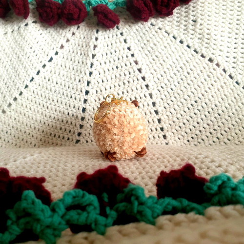 Crochet Capybara handmade keychain new