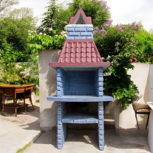 Carmen Concrete Barbecue Gray and White New