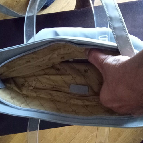 David Jones shoulder bag like new, light gray