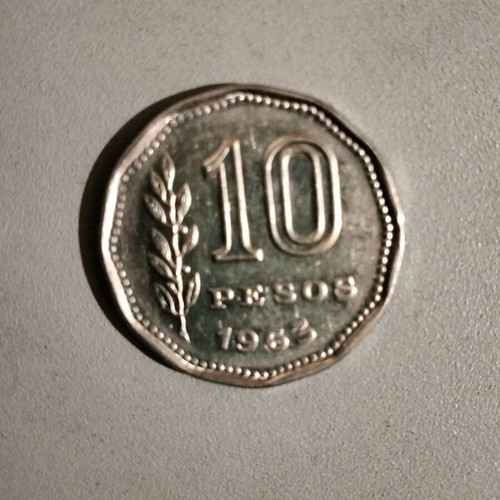 10 pesos Argentina 1963 used
