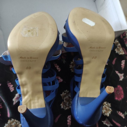 Petridis sandals used, blue, size 39 with narrow fit