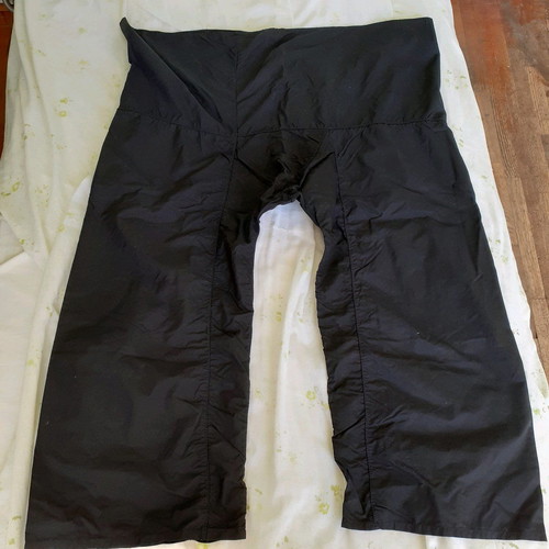 Judo pants men's used, black with belt