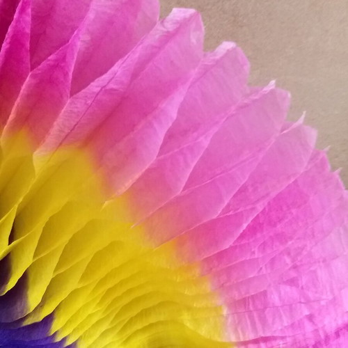 Honeycomb paper decorations used, old, set of 10 pieces
