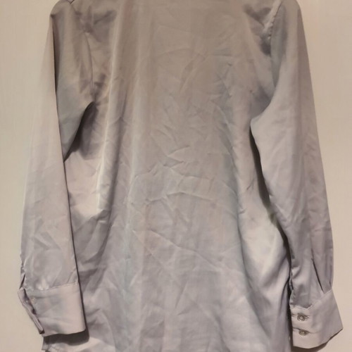 Silver shirt like new, silk-like fabric, size approx. 50 cm armpit to armpit