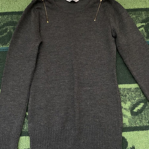 Gray pullover sweater