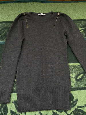 Gray pullover sweater