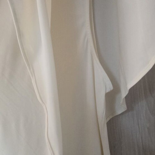 H&M blouse with overlay in cape style new, white, size L