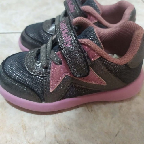 Lelli Kelly children's athletic shoes used, size 21, gray and pink