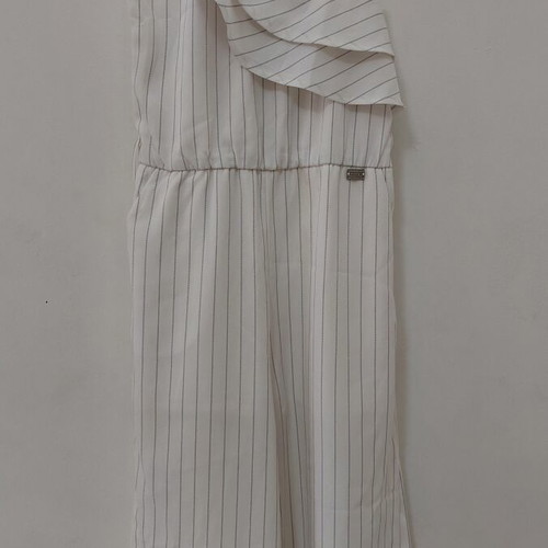 Miss Ebita girls' jumpsuit used, size 12 years, white and grey