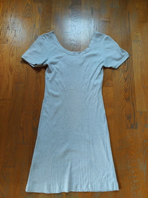 Women's dress like new, off white cream to gray color, size L