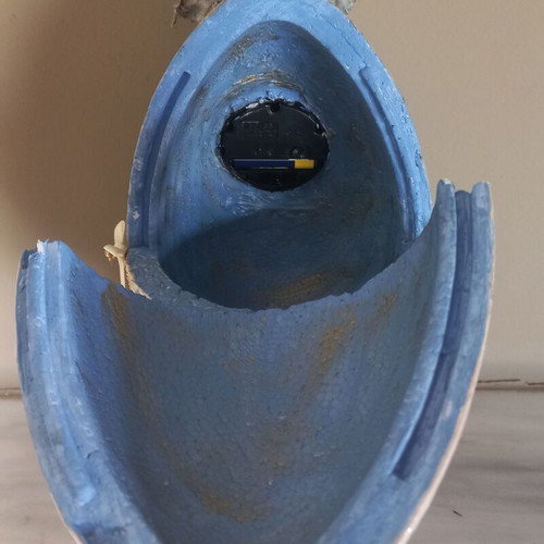 Easter egg handmade with built-in clock, new