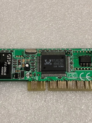 Realtek RTL8139D Ethernet PCI Card used