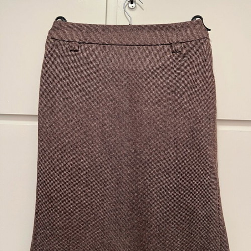 Wool skirt Zara new, knee-length, brown, size S