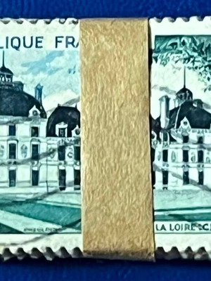 French Château de Cheverny 18F stamps pack of about 40, like new