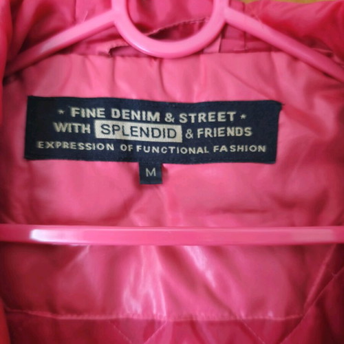 Splendid sleeveless puffer vest like new, pink, size M