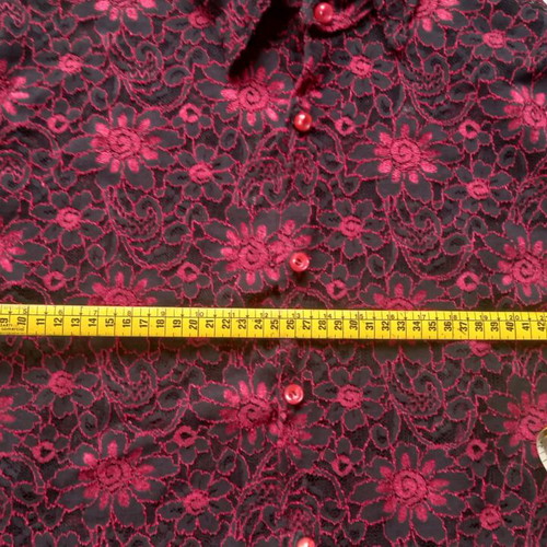 Lace shirt new, black and red, size M