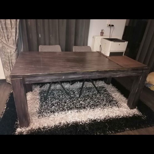 Wooden dining table rustic industrial style like new