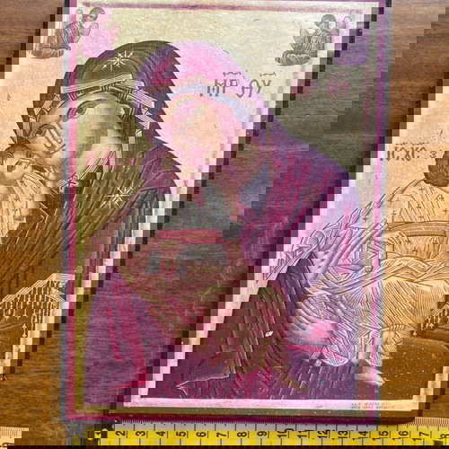 Παναγία Η Βρεφοκρατούσα ξύλινη εκκλησιαστική εικόνα μεταχειρισμένη