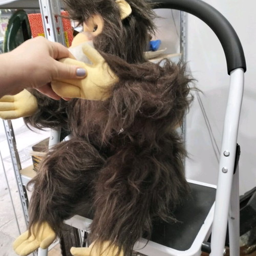 Vintage plush smoking monkey like new