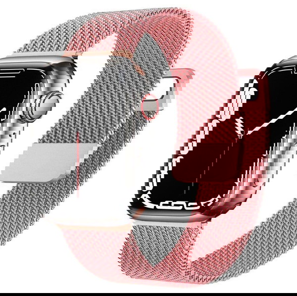 Magnetic Steel Band Apple Watch 42/44/45/49mm Ροζ