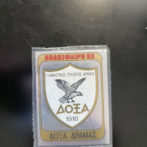 Panini Football 83 sticker #58 Doxa Dramas badge
