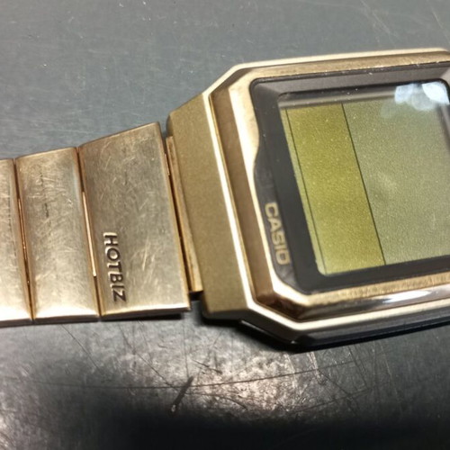 Casio VDB-2000 men's wristwatch used, gold color