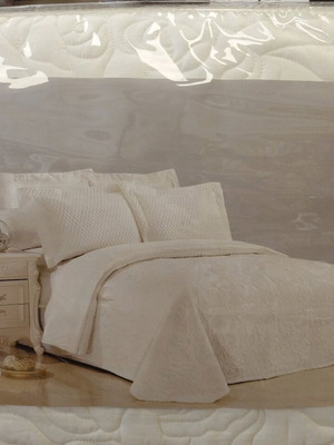 Ivory quilted wedding bedspread new by ΡΥΘΜΟΣ 2.30×2.50 m