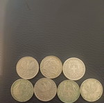 Κέρματα 50 λεπτών μεταχειρισμένα, σετ 7 τεμαχίων 1964-1973