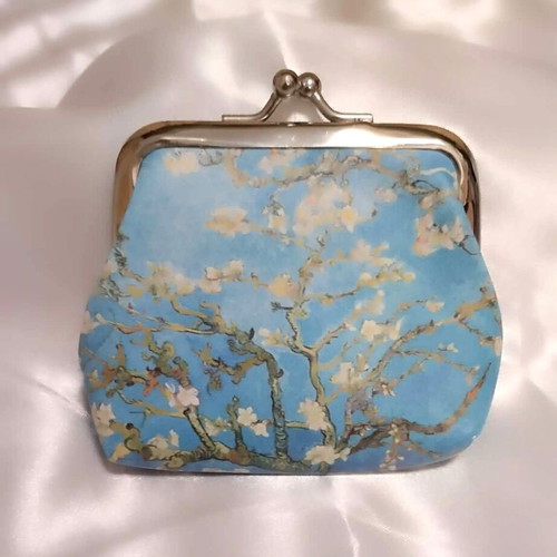 Van Gogh Almond Blossoms Coin Purse new, blue multicolor