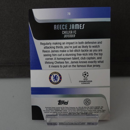 Topps UEFA Club Competitions 2025-26 Reece James Red Sparkle Parallel card Chelsea FC like new