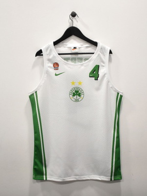 Nike εκτός έδρας φανέλα μπάσκετ Παναθηναϊκού #4, ρεπλίκα σεζόν 1998-99, μέγεθος L