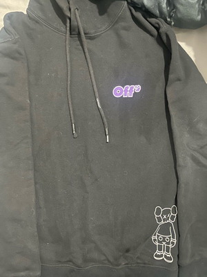 Off White Kaws hoodie new, size Small, purple and black