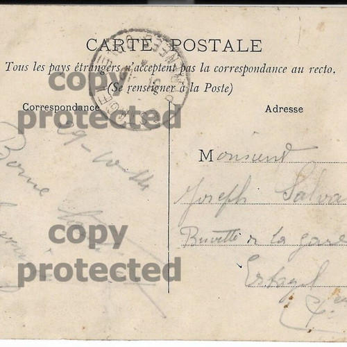 Vintage Thessaloniki Port postcard 1914 used