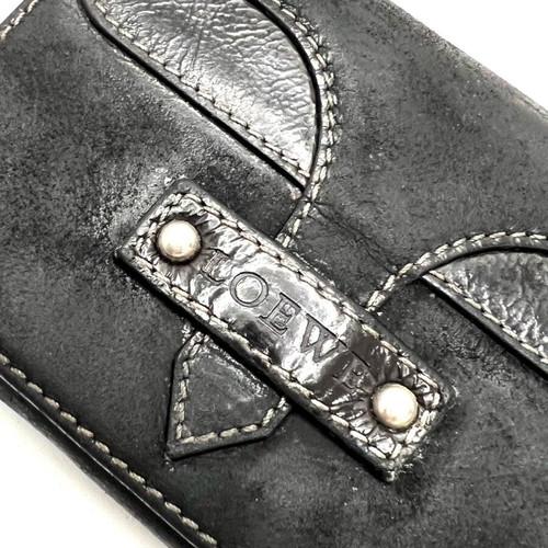 Loewe black wallet used with wear